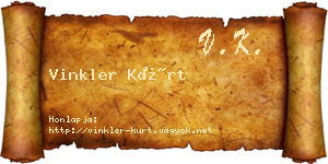 Vinkler Kürt névjegykártya